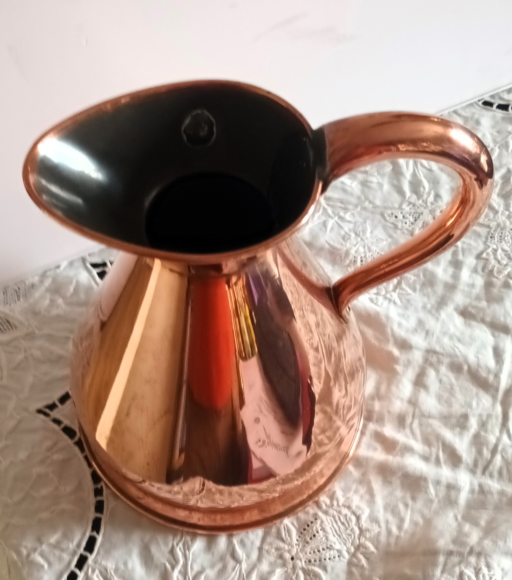Antique English Victorian Copper Quart Harvest Measure - Image 5